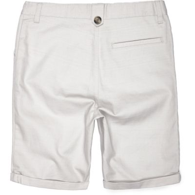 Boys white chino shorts